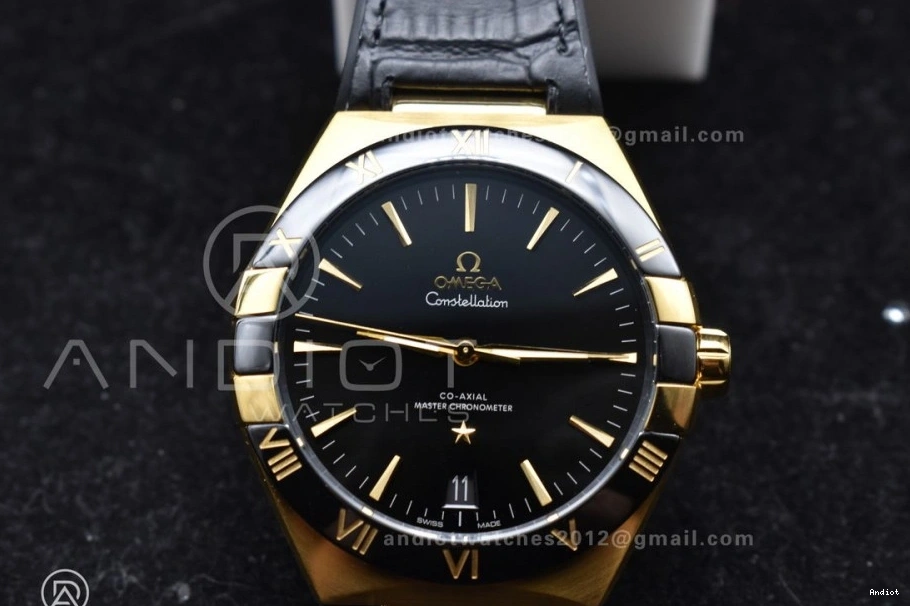 Strap Super Edition Gummy Clone A8900 Best VSF Black Dial on Constellation Ceramic Black 1:1 YG Black 0105